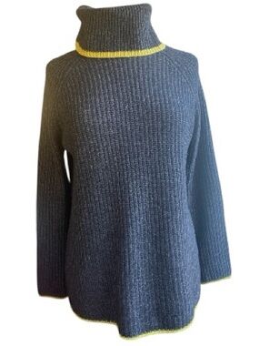 Bartolini cowl neck sweater, charcoal gray, cashmere blend, size Medium